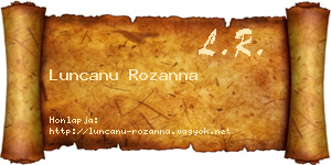 Luncanu Rozanna névjegykártya